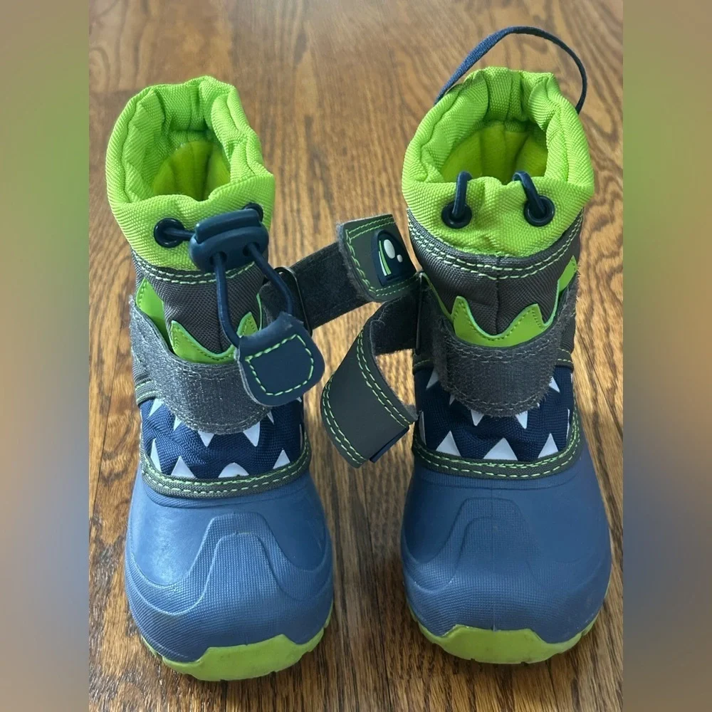 Thermolite Blue Green Insulated Winter Snow Boots Waterproof Cold Weather Size 6
